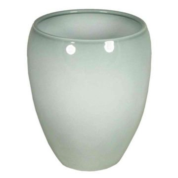 Grau-grüne Vase URMIA MONUMENT, Keramik, 19cm, Ø16cm