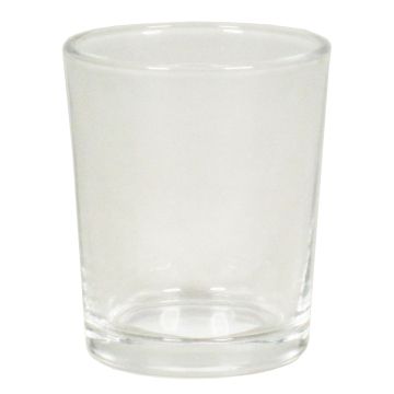 Halter für Teelicht MALI, Glas, transparent, 6,5cm, Ø5,5cm