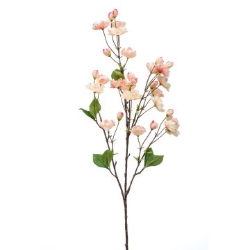Kunstzweig Zierkirsche AKEMI mit Blüten, lachs, 90cm