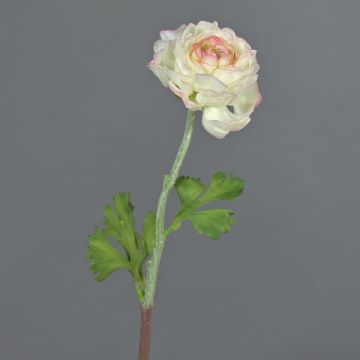 Künstliche Ranunkel ELORIO, creme-rosa, 50cm, Ø10cm
