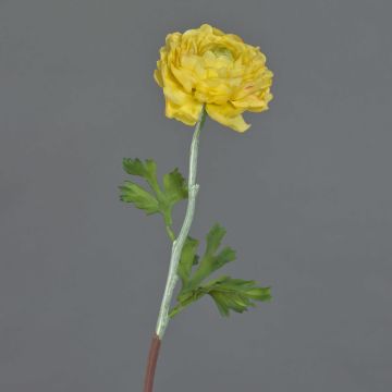 Künstliche Ranunkel ELORIO, gelb, 50cm, Ø10cm