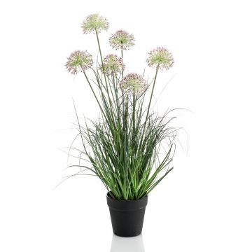 Kunstgras Allium GARAGANT, lila-grün, 70cm