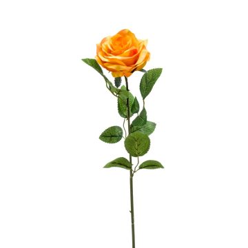 Kunstblume Rose PEZOS, gelb-orange, 60cm, Ø10cm