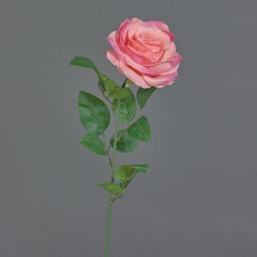 Kunstblume Rose PEZOS, rosa-pink, 60cm, Ø10cm