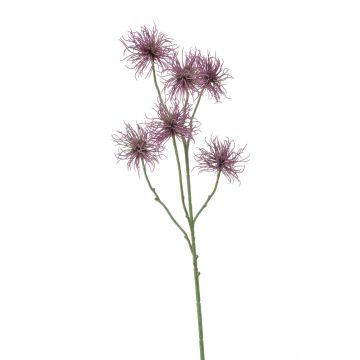 Kunst Zaubernuss Zweig CASPE mit Blüten, lila, 80cm