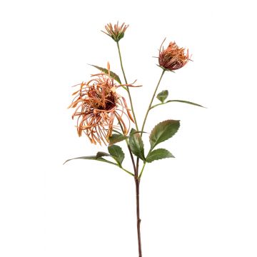 Kunstblume Kaktusdahlie ZUERA, orange-rot, 65cm, Ø6-16cm
