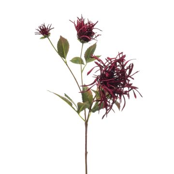 Kunstblume Kaktusdahlie ZUERA, burgunderrot, 65cm, Ø6-16cm