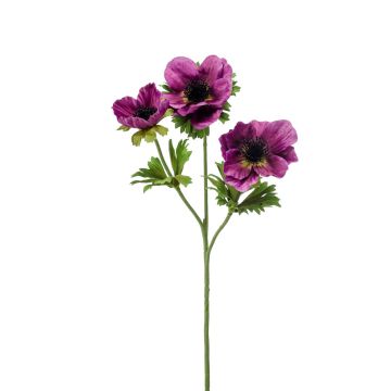 Textilblume Windröschen RUBINA, violett, 55cm, Ø4-10cm