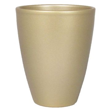 Deko Vase TEHERAN PALAST, Keramik, gold-matt, 17cm, Ø13,5cm