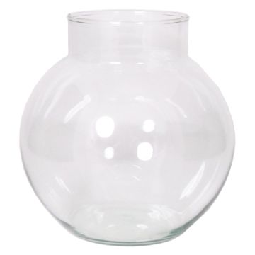Blumenvase GASPAR aus Glas, klar, 20cm, Ø19cm