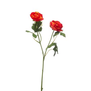 Dekozweig Ranunkel Blumenzweig FLORANCE, dunkelorange, 45cm