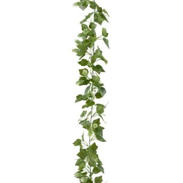 Kunst Hopfengirlande POLNUG mit Blüten, grün, 180cm Kunst Hopfengirlande POLNUG mit Blüten, grün, 180cm