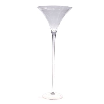 Große Cocktailschale SACHA AIR, Standfuß, Glas, klar, 90cm, Ø35cm