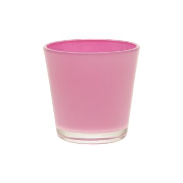 Teelicht Halter ALEX AIR, Glas, rosa, 7,2cm, Ø7,5cm