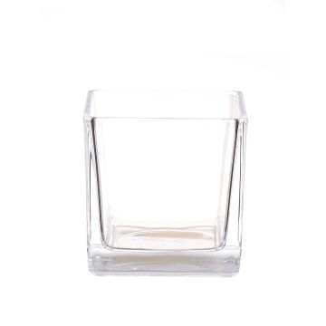 Glas Teelicht KIM AIR, klar, 8x8x8cm