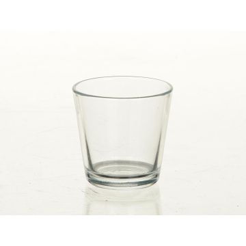 Teelicht Halter ALEX AIR, Glas, klar, 8cm, Ø9cm