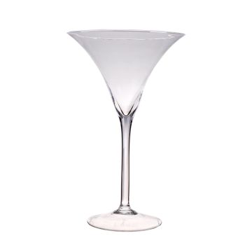 Große Cocktailschale SACHA AIR, Standfuß, Glas, klar, 40cm, Ø25cm