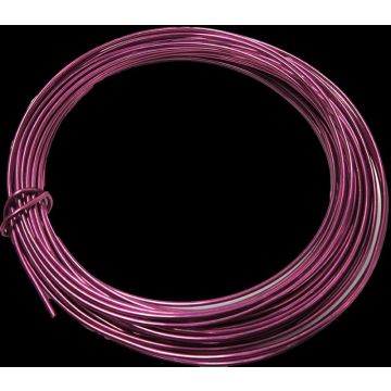 Aluminiumdraht TANEA, pink lackiert, 12m, Ø2mm