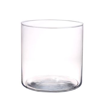 Glas Windlicht SANNY, Zylinder, klar, 19cm, Ø19cm