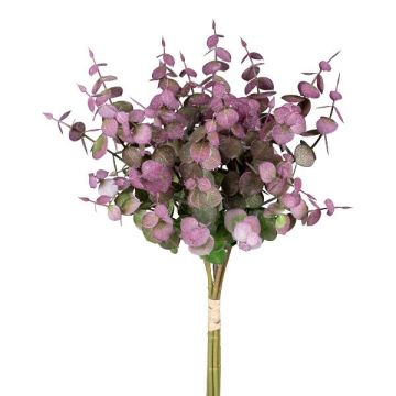 Kunst Eukalyptus Bund LAVRO, aubergine-grün, 40cm