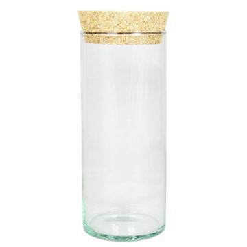 Gewürzglas mit Korken SINAN, transparent, 20cm, Ø8,5cm