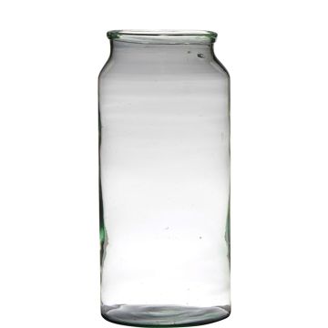 Recyceltes Glas für Kerzen QUINN EARTH, klar-grün, 39cm, Ø19,1cm