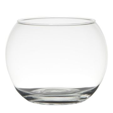 Kugelvase TOBI EARTH aus Glas, klar, 15,5cm, Ø20cm