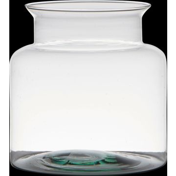 Glas Windlicht KARIN EARTH, recycelt, klar, 19cm, Ø19cm