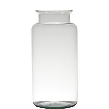 Deko Glasvase KARIN EARTH, recycelt, klar, 35cm, Ø17cm