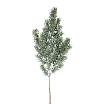 Dekozweig Blautanne SLOVAN, gefroren, weiß-grün, 65cm