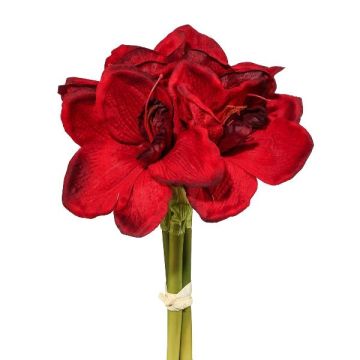 Kunstblumenstrauß Amaryllis LOMIRE, dunkelrot, 30cm