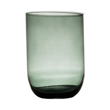 Glas Vase MARISA, grau-klar, 20cm, Ø14cm