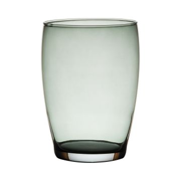 Blumenvase HENRY, Glas, grau-klar, 20cm, Ø14cm