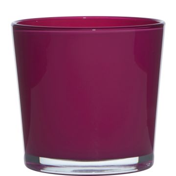 Pflanztopf aus Glas ALENA, magenta, 16cm, Ø17cm