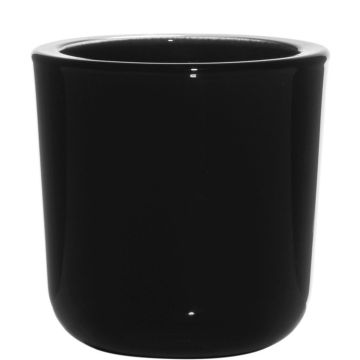Glashalter für Teelicht NICK, schwarz, 7,5cm, Ø7,5cm