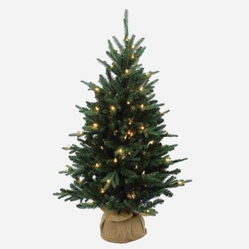 Künstlicher Weihnachtsbaum HANKO, LEDs, Jutesack, 60cm, Ø40cm