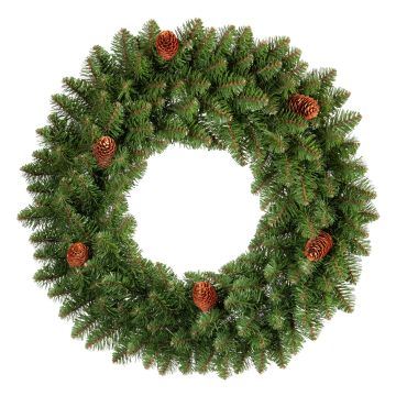 Künstlicher Tannenkranz HEINOLA mit Zapfen, grün, Ø150cm