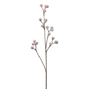 Kunstzweig Eukalyptus SLOHER mit Früchten, burgunderrot, 65cm