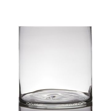 Windlicht Zylinder SANSA EARTH, Glas, klar, 30cm, Ø30cm