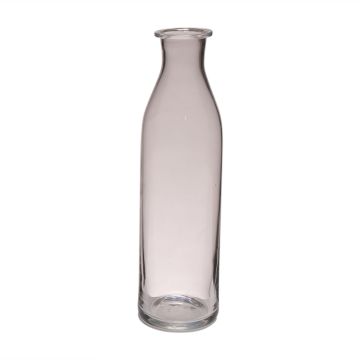 Deko Flasche ETIENNE, Glas, klar, 30cm, Ø7cm