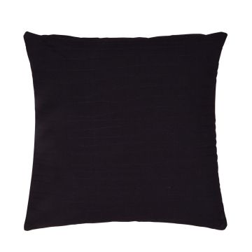 Deko Sofakissen SILENA, schwarz, Ziernähte, 45x45cm