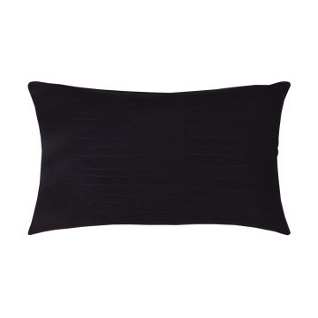 Deko Sofakissen SILENA, schwarz, Ziernähte, 50x30cm