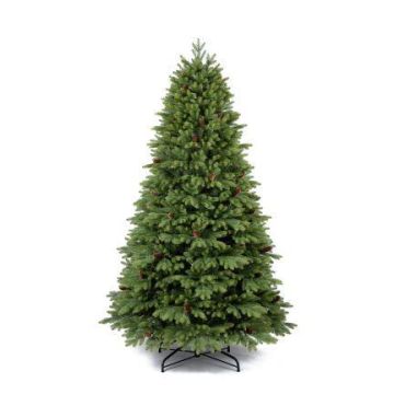 Kunst Christbaum SKIEN SPEED mit Zapfen, 195cm, Ø120cm