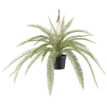 Kunst Schwertfarn Blumenampel KUBAN, Dekotopf, hellgrün, 45cm, Ø80cm