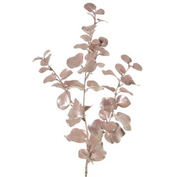 Künstlicher Eukalyptus Zweig MALFHY, metallic-hellrosa, 75cm