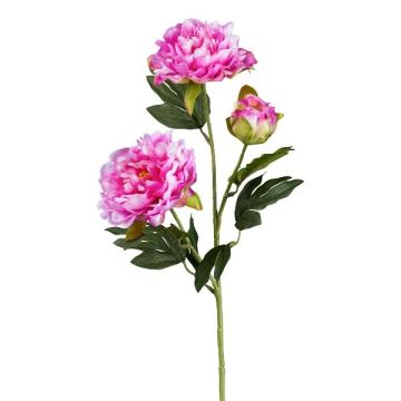 Kunstblumen Zweig Pfingstrose SLORMEK, cerise, 65cm