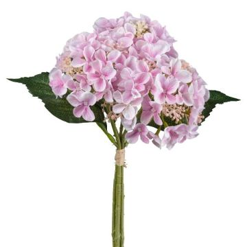 Künstlicher Blumenstrauß Hortensien TARLU mit Knospen, rosa, 35cm