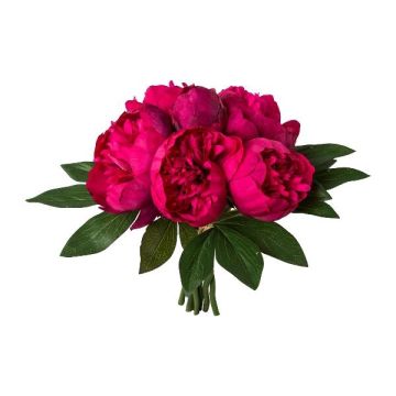Kunstblumen Strauß Pfingstrose SIRKO, cerise, 30cm