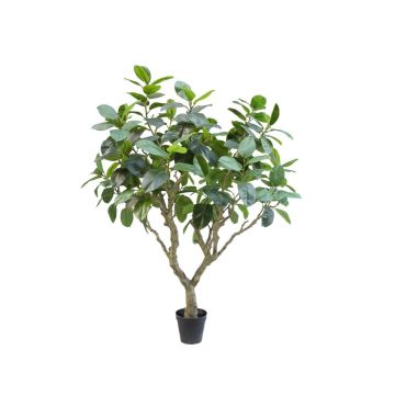 Künstlicher Gummibaum BAKTIN, Kunststamm, Dekotopf, grün, 240cm