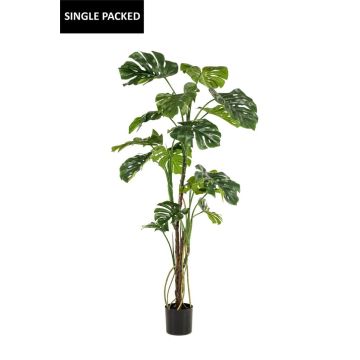 Kunstpflanze Philodendron monstera deliciosa TANIESO, Kunststamm, Luftwurzeln, 180cm